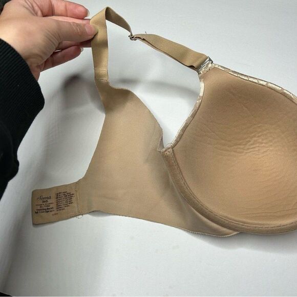 Soma Tan vanishing back Full-Coverage Underwire Bra lace Floral Pattern 36D - Picture 4 of 7